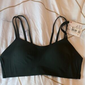 Lululemon Women's Ribbed Bralette new size 10 dark green